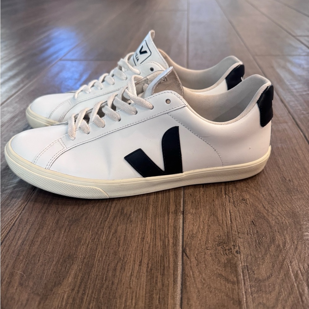 Veja womens White and Black Sneakers